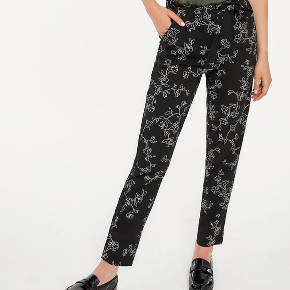 Reitman's Paper Bag Waist Ankle Pants with Sash - Picture 4 of 7